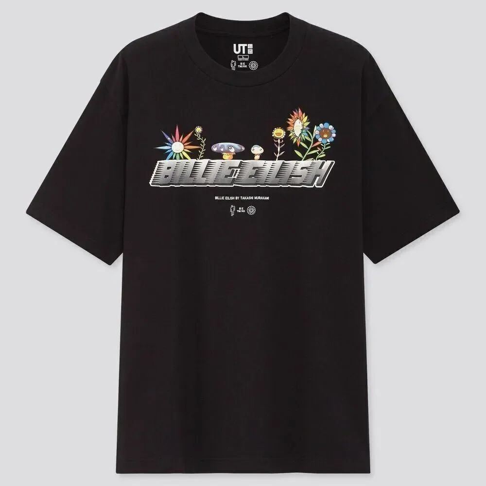 Billie Eilish X Takashi Murakami X UNIQLO Unisex Short Sleeve T Shirt Large NWT